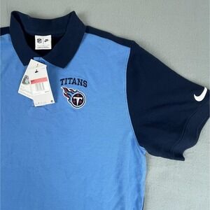 Tennessee‎ Titans Nike Polo Shirt Mens Large Blue Navy NFL Football NEW